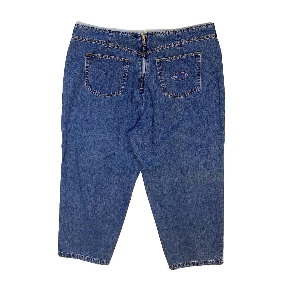 Zana di Women Vintage Blue Jeans Plus Size 26 High Rise Belted Straight Leg NWT - Picture 3 of 16